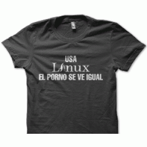 Camiseta linux porno