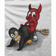 Camiseta linux tux-detalle