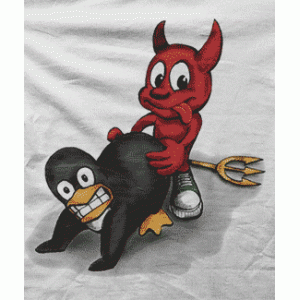 Camiseta linux tux-detalle
