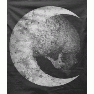 Camiseta luna calavera-detalle