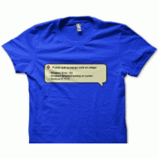 Camiseta mensaje windows