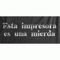 Camiseta mierda impresora-detalle