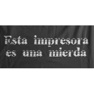 Camiseta mierda impresora-detalle
