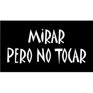 Camiseta mirar pero no tocar-detalle