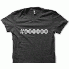 Camiseta negro hexadecimal