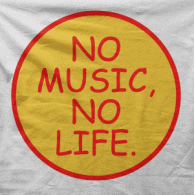 Camiseta no music..-detalle