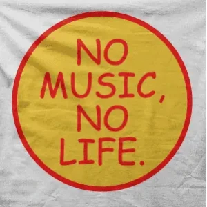 Camiseta no music..-detalle