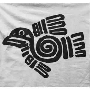 Camiseta pajaros arte tribal-detalle