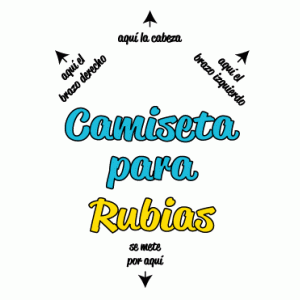 Camiseta para rubias-detalle