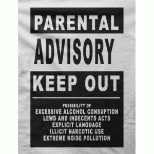 Camiseta parental advisory-detalle