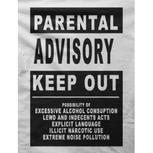 Camiseta parental advisory-detalle
