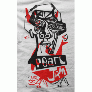 Camiseta pearl jam-detalle