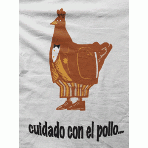 Camiseta pollo-detalle