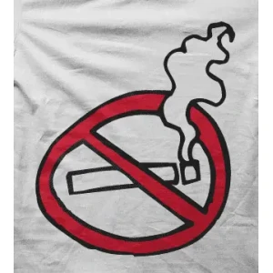 Camiseta prohibido fumar-detalle