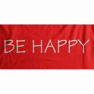 Camiseta se feliz-detalle
