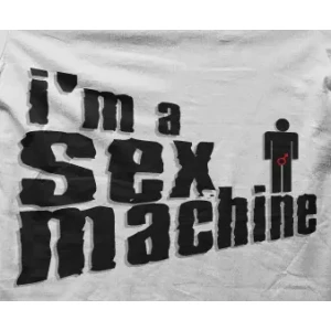 Camiseta sex machine-detalle
