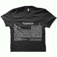 Camiseta tabla typografias Camiseta tabla typografias