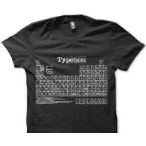 Camiseta tabla typografias