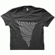 Camiseta tornado letras