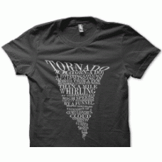 Camiseta tornado letras