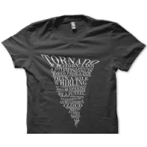 Camiseta tornado letras