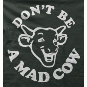 Camiseta vacas locas-detalle