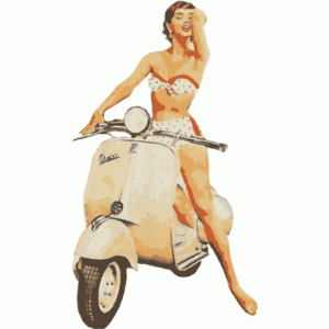 Camiseta vespa bikini-detalle