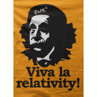 Camiseta viva la relatividad-detalle