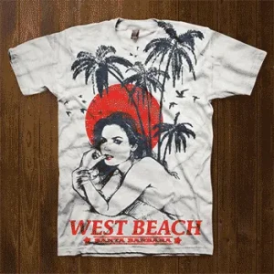 Camiseta west beach-detalle