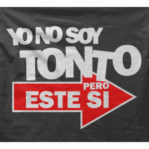 Camiseta yo no soy tonto-detalle