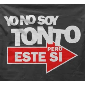 Camiseta yo no soy tonto-detalle