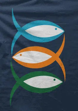 Camiseta 3 peces-detalle