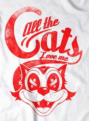 Camiseta Amor gatuno-detalle