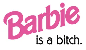 Camiseta Barbie is a bitch-detalle
