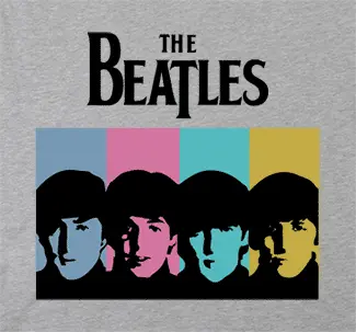 Camiseta Beatles caras-detalle