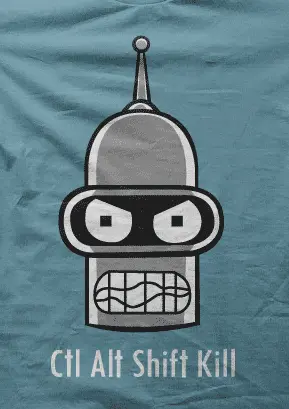 Camiseta Bender Futurama-detalle