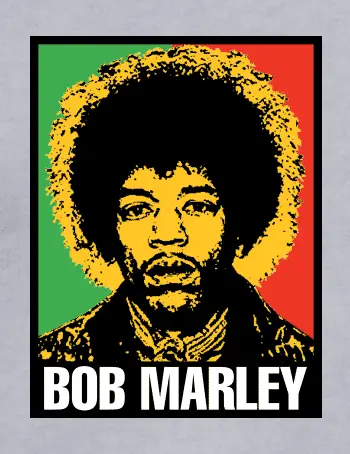 Camiseta Bob Marley JimiHendrix-detalle