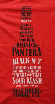 Camiseta Botella J.Daniels-detalle