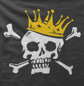 Camiseta Calavera corona-detalle