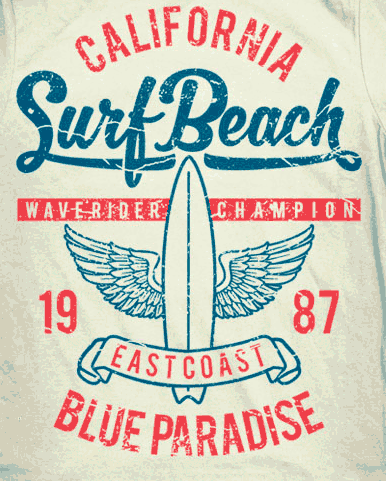 Camiseta California-Surf-Beach-detalle
