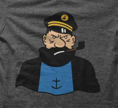 Camiseta Capitan-Haddock-detalle