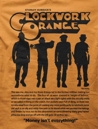 Camiseta Clockwork orange-detalle