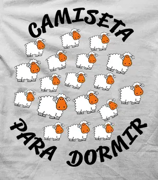 Camiseta Contar ovejas-detalle