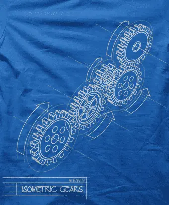 Camiseta Engranajes-detalle