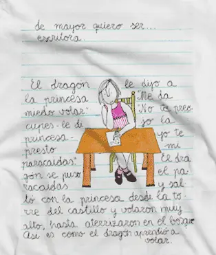 Camiseta Escritora-detalle