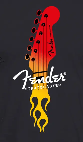 Camiseta Fender Stratocaster-detalle