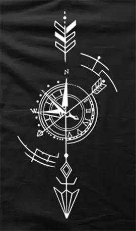 Camiseta Flechas geometricas-detalle