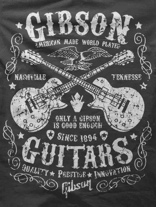 Camiseta Gibson-detalle