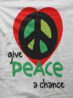 Camiseta Give peace..-detalle