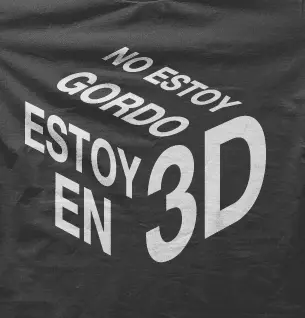 Camiseta Gordo 3D-detalle